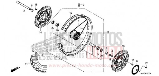 FRONT WHEEL CRF1000AG de 2016